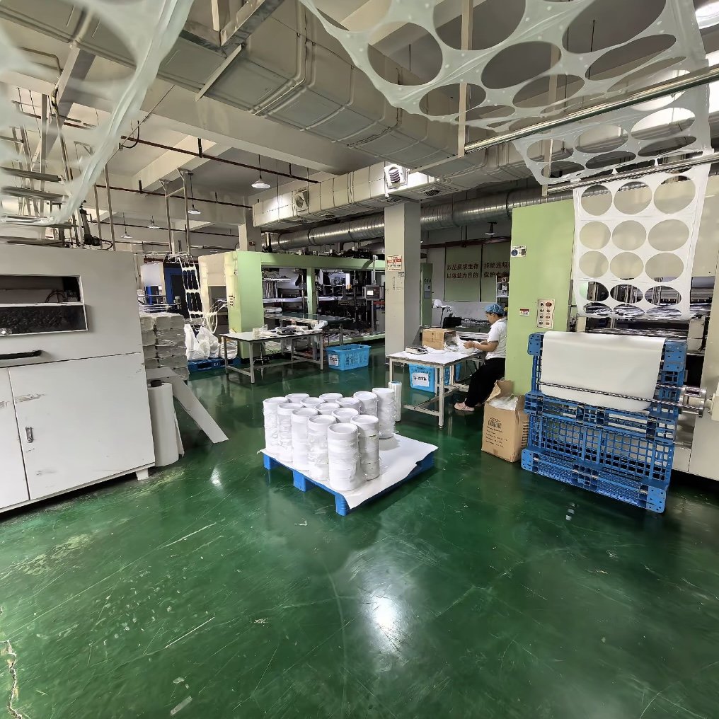 JOYI production floor with stacked finished goods