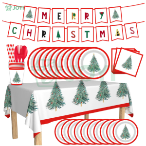 Watercolor Fir Christmas Tableware Set