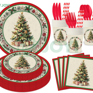 Vintage Fir Christmas Tableware Set