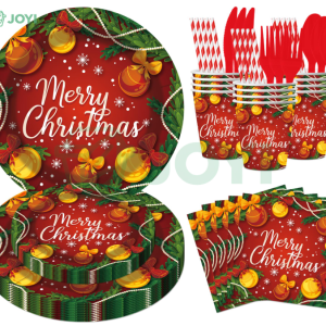 Golden Ornaments Christmas Tableware Set
