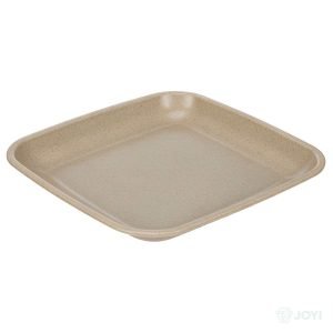 Compostable Wheat Straw Fibre 6" Square Plate 160 x 160 x H10 mm