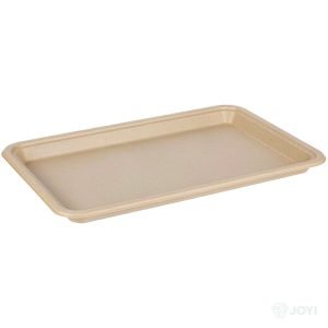 Compostable Wheat Straw Fibre Rectangular Plate 259 x 130 x H13 mm