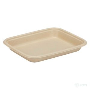Compostable Wheat Straw Fibre 350ml Food Tray 196 x 147 x H27 mm