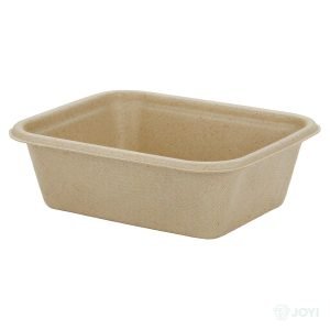 Compostable Wheat Straw Fibre 400ml Food Box 172 x 119 x H40 mm