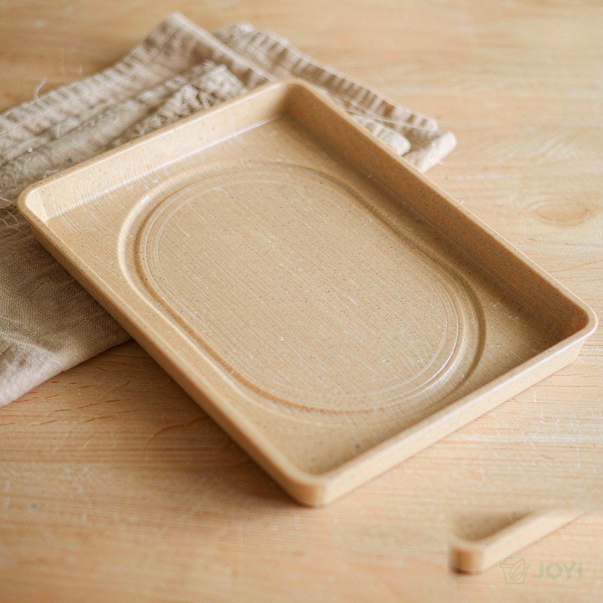 Compostable Wheat Straw Fibre Lid for 850ml Food Box 233 x 135 x H11 mm