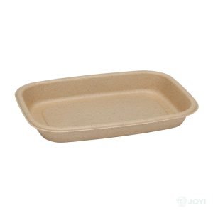 Compostable Wheat Straw Fibre Lid for 850ml Food Box 233 x 135 x H11 mm