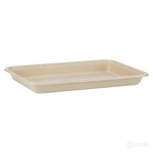 Compostable Wheat Straw Fibre Small Seafood Tray 230 x 170 x H30 mm