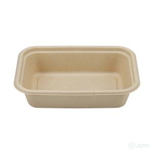 Compostable Wheat Straw Fibre 500ml Food Box 179 x 125 x H35 mm