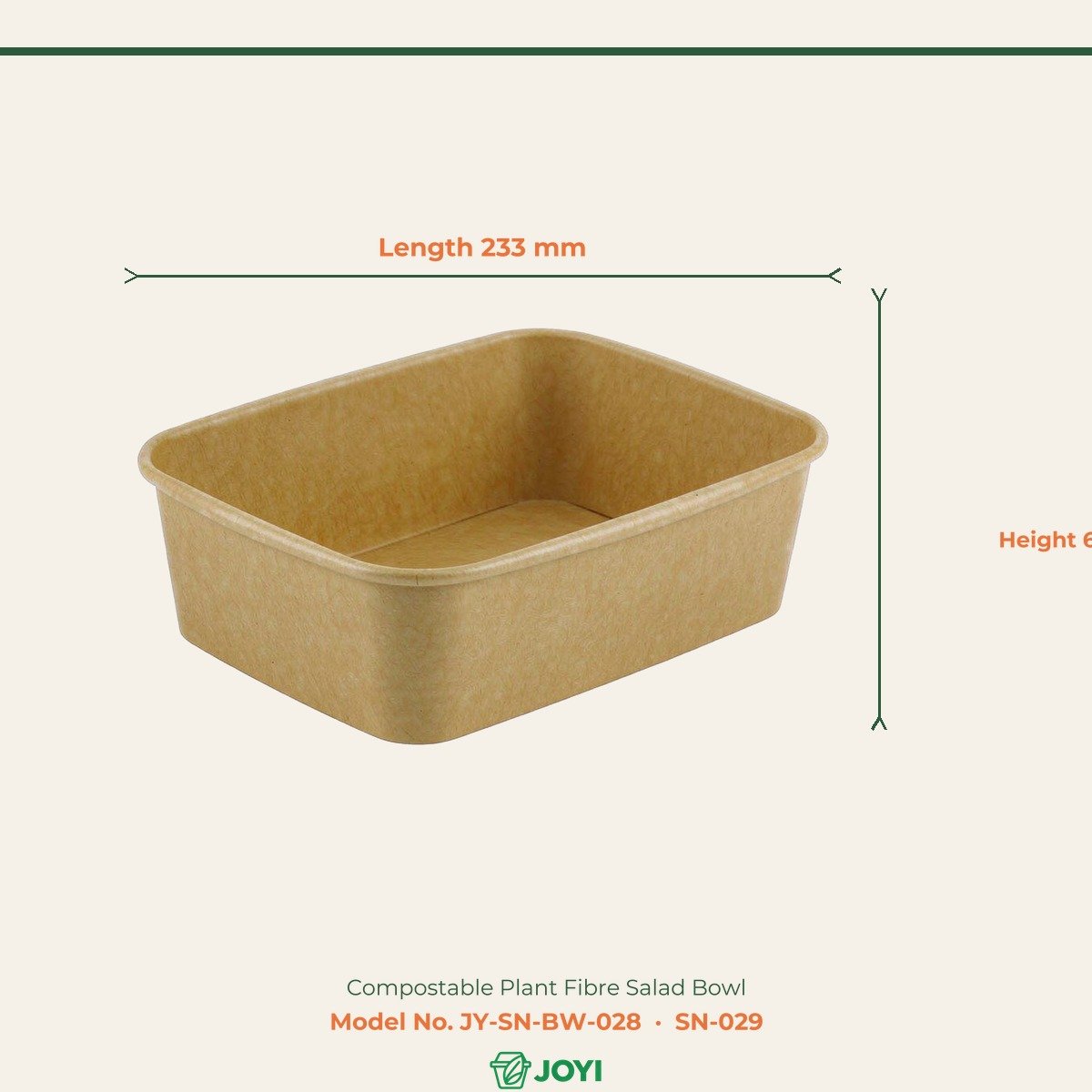 Compostable Plant Fibre Salad Bowl
