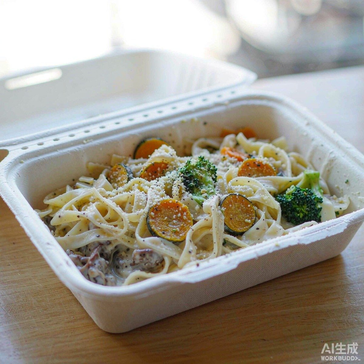 Compostable Plant Fibre 500ml Food Box