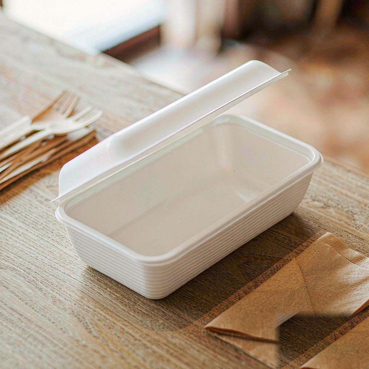 Compostable Plant Fibre 1000ml Narrow-Rim Box