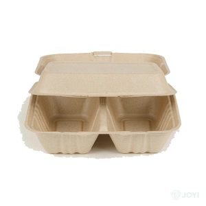 Compostable Plant Fibre 790ml 2-Compartment Box