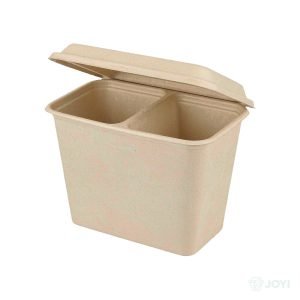 Compostable Plant Fibre 2-Compartment Meal Box