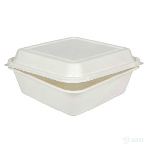 Compostable Plant Fibre Meal Box 228 x 228 x H63 mm