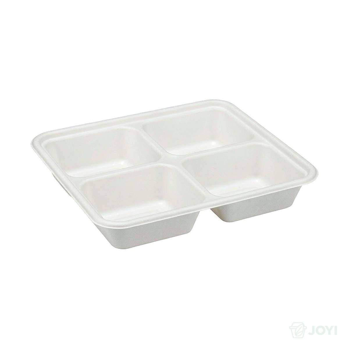 Compostable Plant Fibre 4-Compartment One-Piece Box