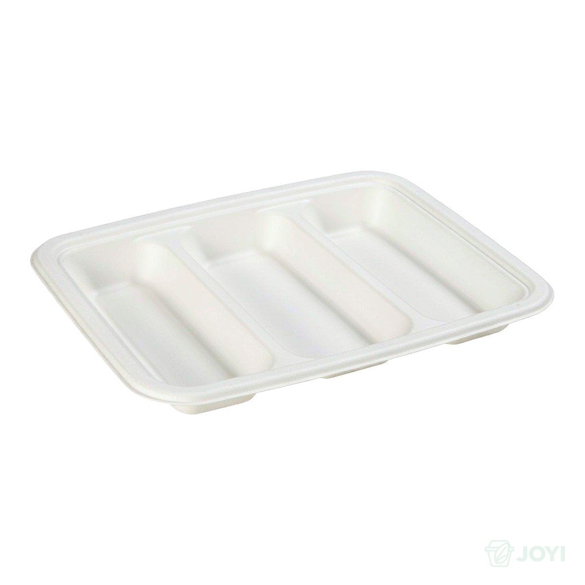 Compostable Plant Fibre 3-Compartment Plate 236 x 200 x H38 mm