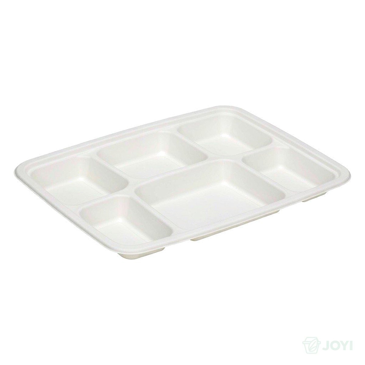 Compostable Plant Fibre 5-Compartment Plate 265 x 211 x H28 mm
