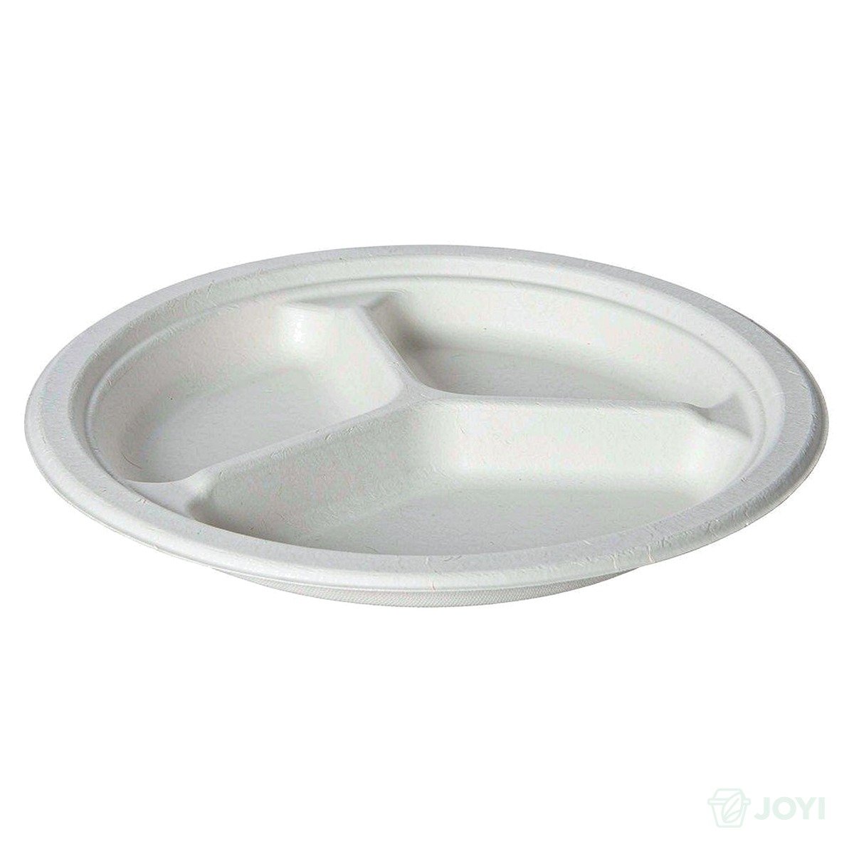 Compostable Plant Fibre 10" 3-Compartment Plate