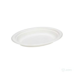 Compostable Plant Fibre Oval Small Plate