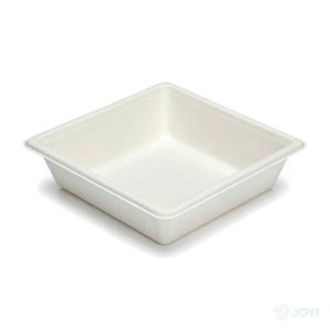 Compostable Plant Fibre Square Tray 210 x 210 x H18 mm
