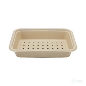 Compostable Plant Fibre Produce Tray 152 x 146 x H32 mm