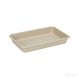 Compostable Plant Fibre Produce Tray 205 x 132 x H20 mm