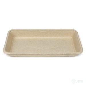 Compostable Plant Fibre Produce Tray 238 x 127 x H13 mm