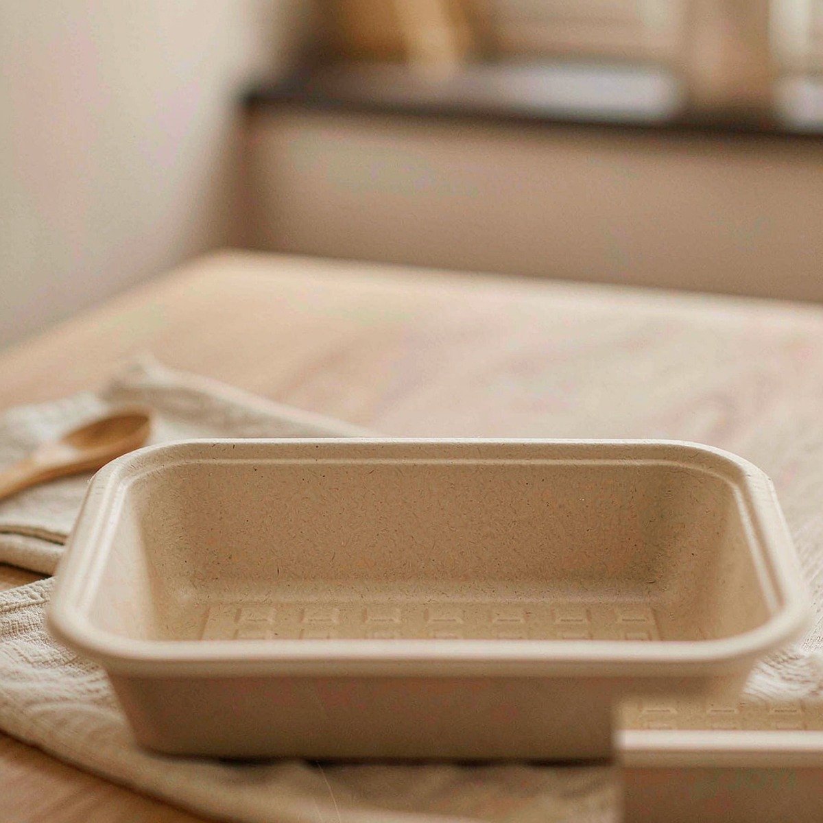 Compostable Plant Fibre Produce Tray 229 x 171 x H25 mm