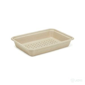 Compostable Plant Fibre Produce Tray 233 x 185 x H25 mm