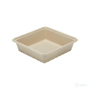 Compostable Plant Fibre Produce Tray 156 x 156 x H30 mm