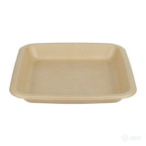 Compostable Plant Fibre 8" Square Plate 200 x 200 x H20 mm