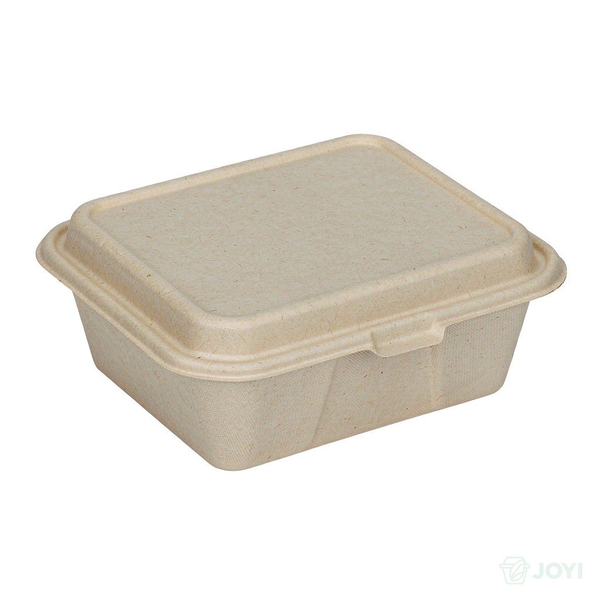 Compostable Plant Fibre 9" Hinged Food Box 235 x 237 x H77 mm