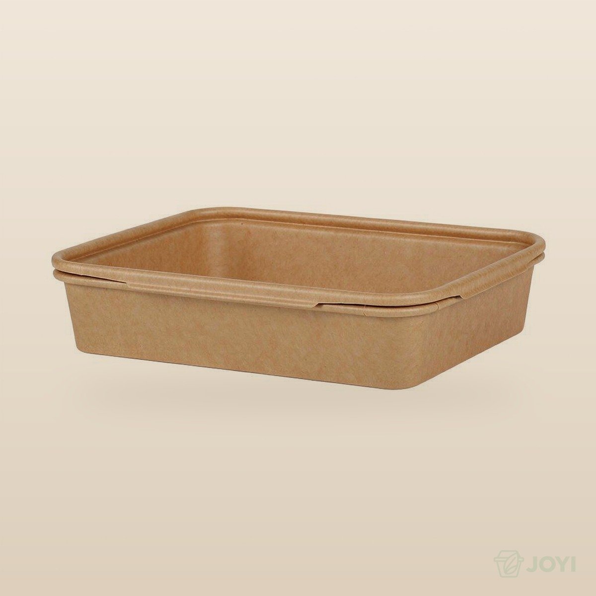 Compostable Plant Fibre Hinged Food Box 205 x 202 x H49 mm