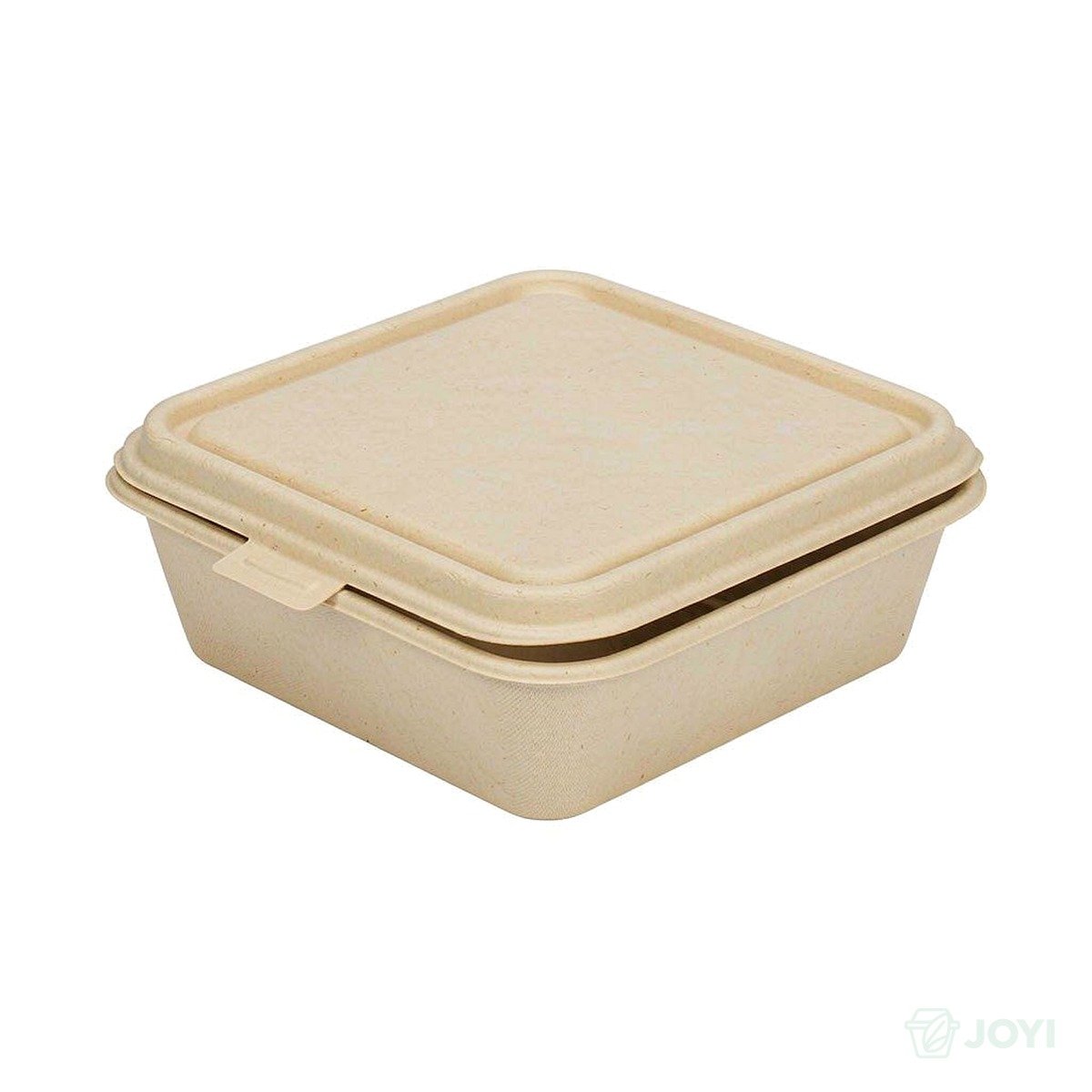 Compostable Plant Fibre 9" Hinged Food Box 228 x 232 x H50 mm