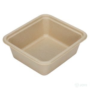 Compostable Plant Fibre 450ml Meal Box 148 x 158 x H78 mm