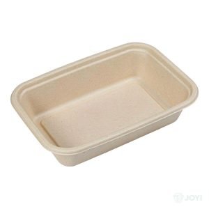 Compostable Bagasse 1100 U-type Pulp Box 222 x 168 x H50 mm