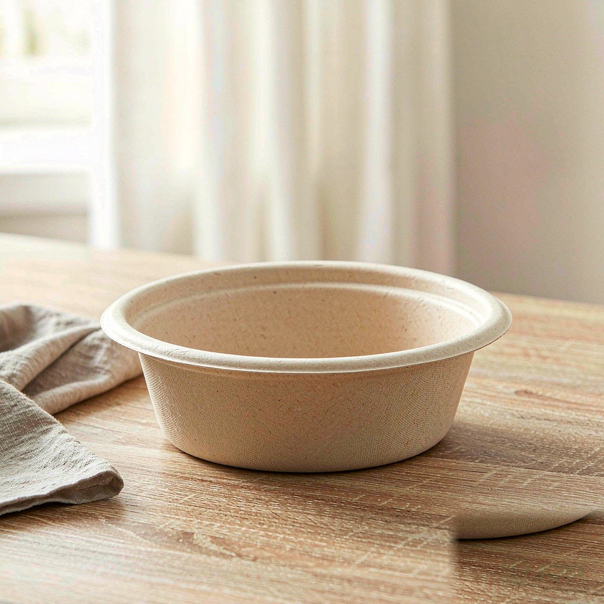 Compostable Bagasse 500ml Soup Bowl Ø125 x H73 mm