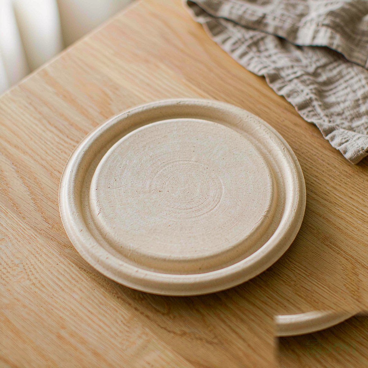 Compostable Bagasse Lid for 500ml Soup Bowl Ø130 x H11 mm