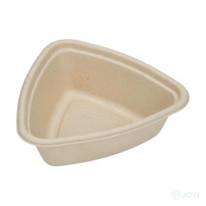 Compostable Bagasse Triangular Salad Bowl 180 x 175 x H53 mm