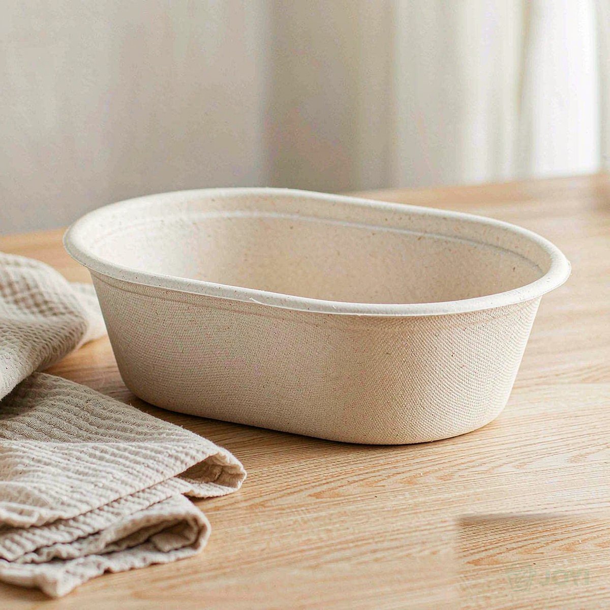 Compostable Bagasse 850ml Salad Bowl 225 x 156 x H48 mm