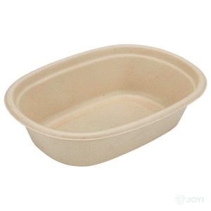 Compostable Bagasse 850ml Salad Bowl 225 x 156 x H48 mm
