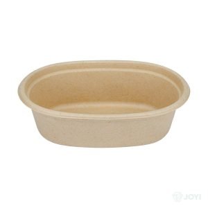 Compostable Bagasse 200ml Oval Bowl 123 x 91 x H37 mm