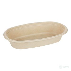 Compostable Bagasse 850ml Oval Bowl 235 x 168 x H40 mm
