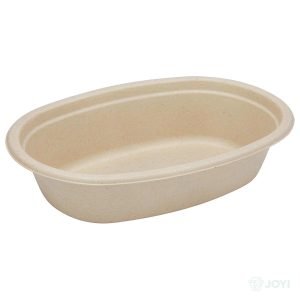 Compostable Bagasse 800ml Oval Bowl 247 x 157 x H42 mm
