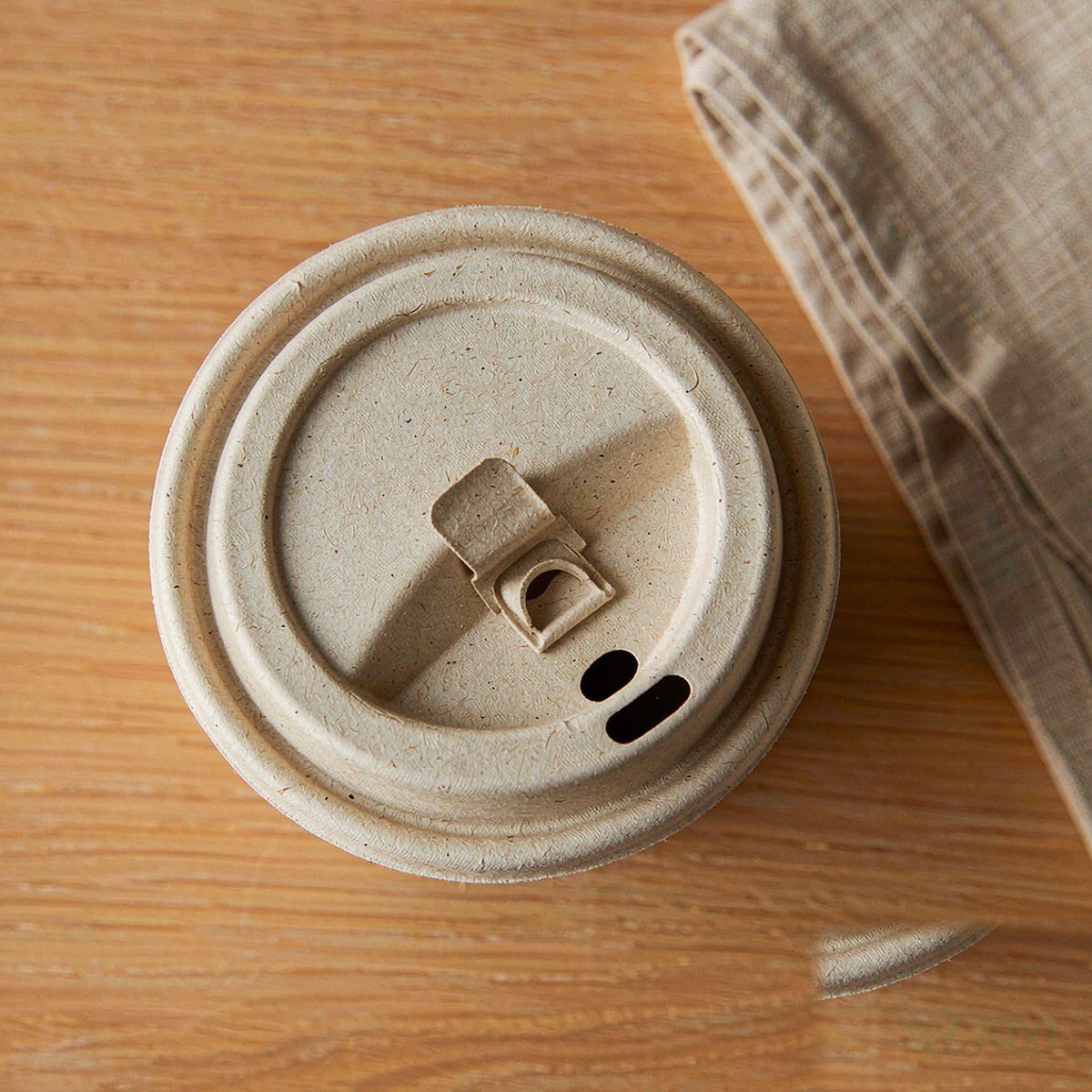 Compostable Bagasse 90 Flip Cup Lid Ø95 x H22 mm