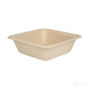 Compostable Bagasse 32oz Square Salad Bowl 215 x 215 x H47 mm