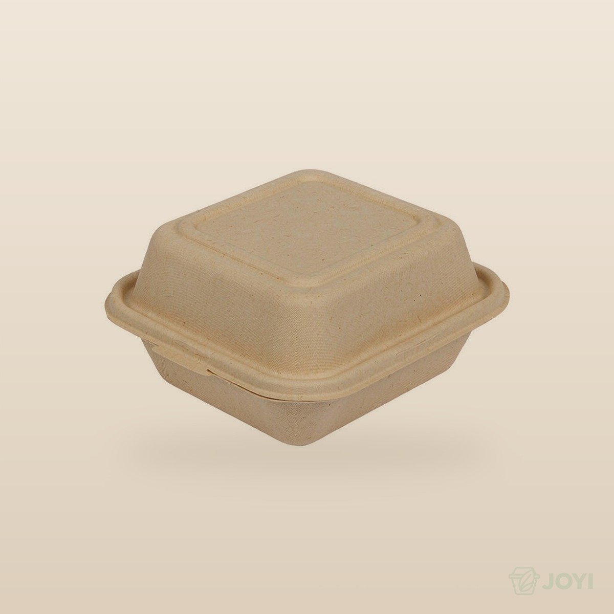 Compostable Bagasse 8" Hinged Clamshell 220 x 200 x H45 mm - Image 3