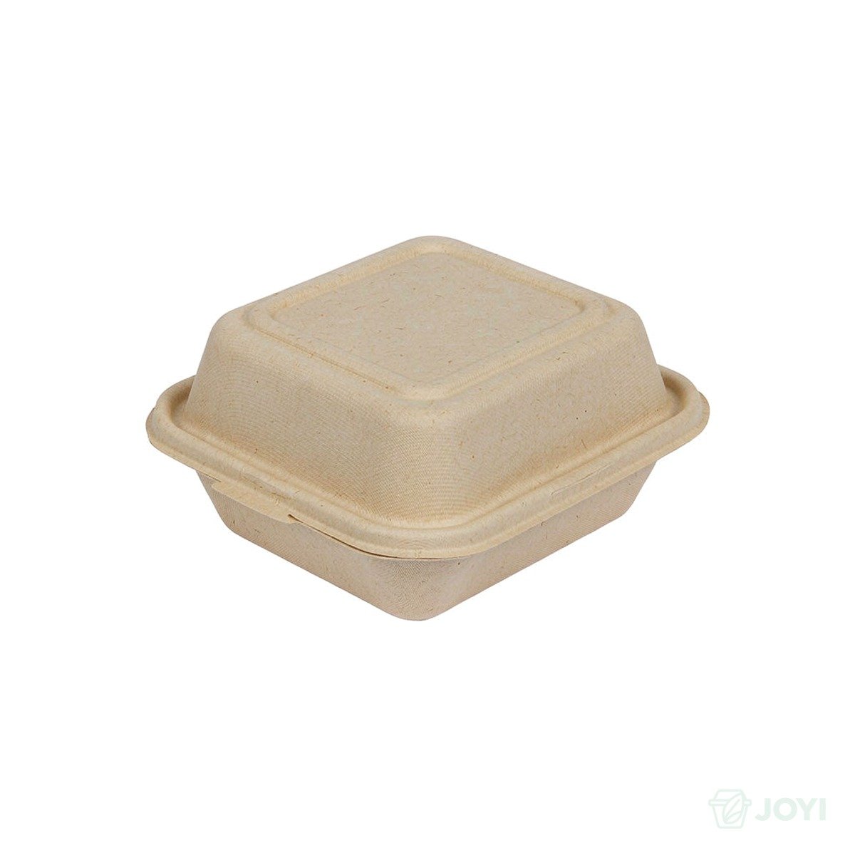 Compostable Bagasse 8" Hinged Clamshell 220 x 200 x H45 mm