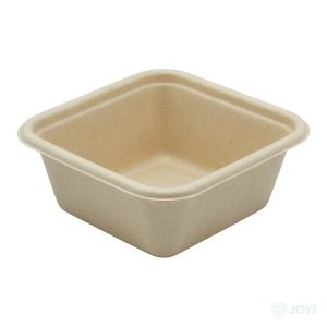 Compostable Bagasse 32oz Square Bowl 180 x 180 x H70 mm